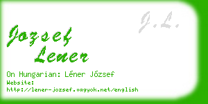 jozsef lener business card
