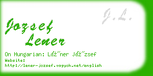 jozsef lener business card